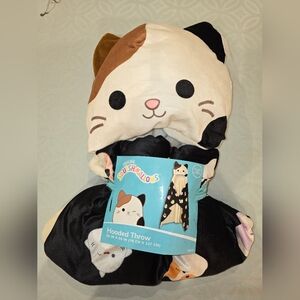 Squishmallows Cam the Calico Cat Hooded Throw for Kids